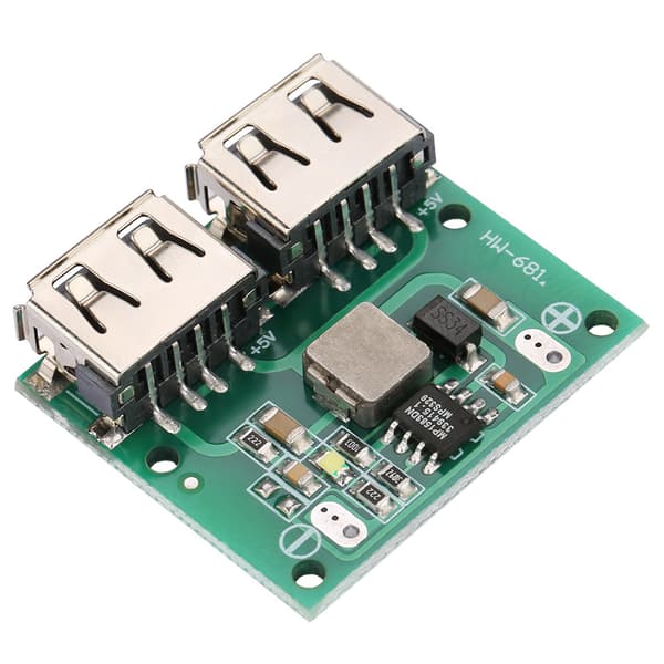 9V 12V 24V til 5V 3A DC Step Down Strømomformer Dobbelt USB Opladermodul