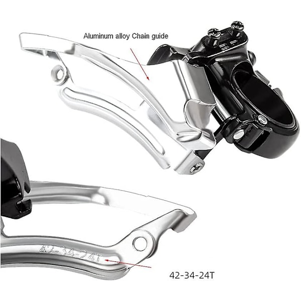 Cykel framväxel 7/8/9/ hastighet 21/24/27s Mtb Mountainbike växel Drivlinor för 31,8/34,9 mm diameter rör