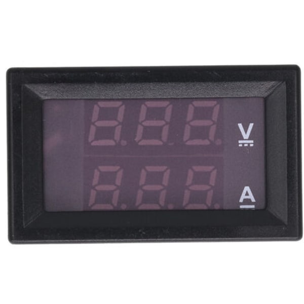 DC0-100V LED DC dubbel display digital ström och digital voltmeter, 1A, röd + röd