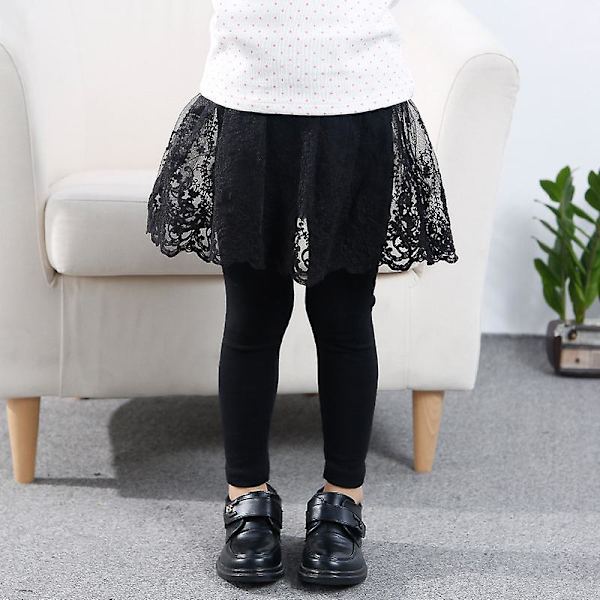 Baby Girl Lace Kjol Legging Black 130cm