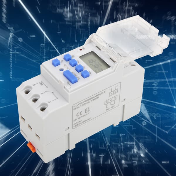 TM919A 3 24V DC 16A LCD 7 Dagers Programmerbar Digital Timerbryter