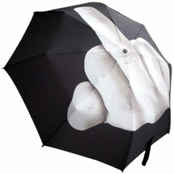 Svart nyhet långfingerdesign Cool Fashions paraplyparaply