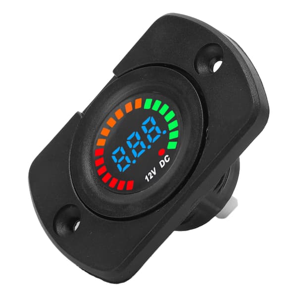 Bil Voltmeter LED Digital Display Spenningsmåler Vanntett Universal for Lastebiler Busser Skip Yachter DC 12V