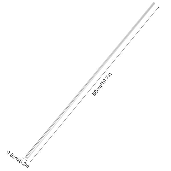 1st Lager Stål Sylinder Lineær Aksel Rund Stang 6mm Diameter 500mm