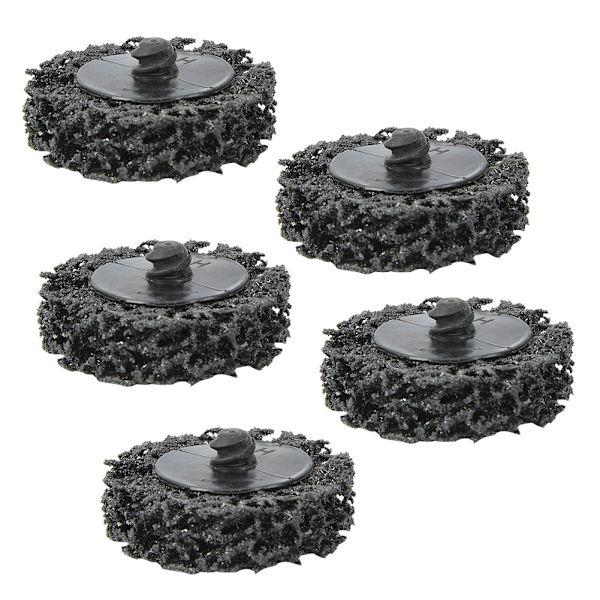 5 stk. 2 tommer 50 mm Poly Strip Disc Roll Lock Flap Disc Rustfjerner Sort