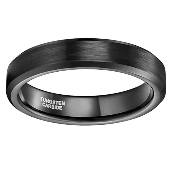 Bröllopsförlovning 4mm Tungsten Carbide Band Ring Män Kvinnor Finger Smycken Present US 11