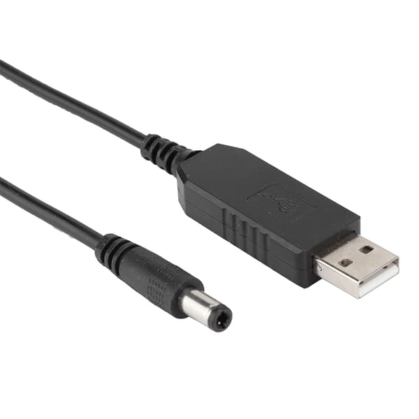 USB 5 5mm x 2 1mm Interface 5V til 12V Boost Kabel til Bordlamper Routere Modemmer
