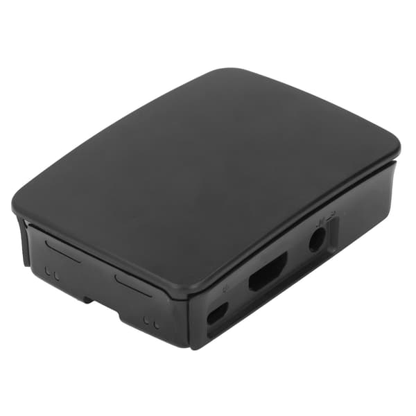 ABS Mikrodator-kapsling för Raspberry Pi 3 B+ Svart med Åtkomst till Alla Portar