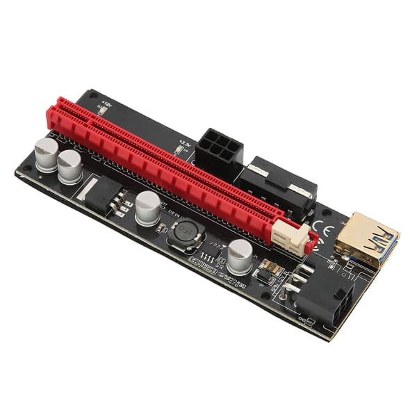 PCIe Riser 1X til 16X Grafikkort Forlængerkort 60cm USB 3.0 Strømforsynet Adapter Sikker Stabil