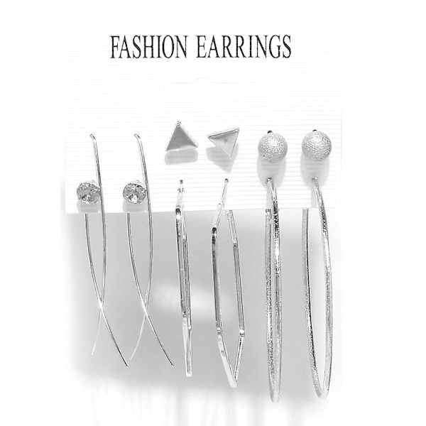 Örhängen Set Hoop Stud Modesmycken B2037 F13250
