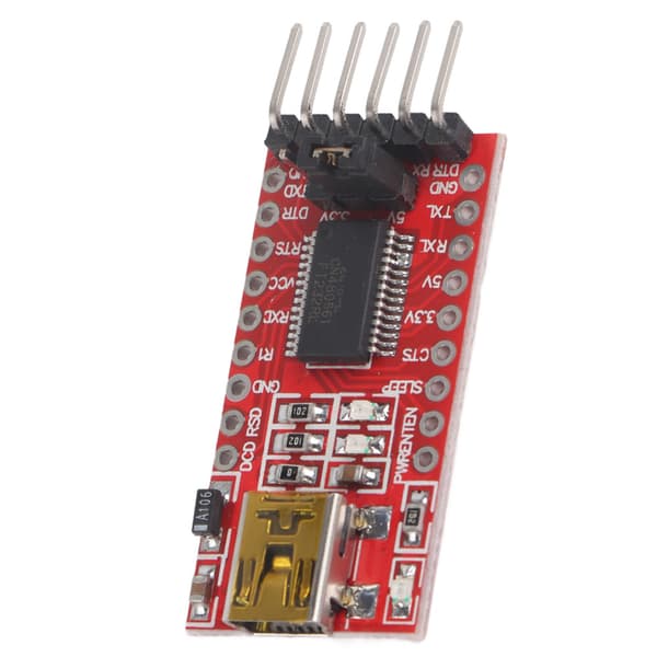 FT232RL USB 2.0 til TTL Seriell Konverter Modul 3.3V 5V Mini Adapter