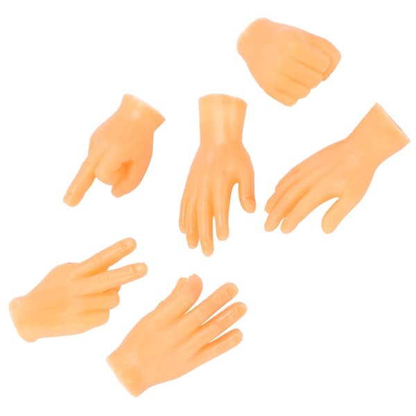 6 Stycken Små Händer Mjuka Multi-Form Små Handmodeller Fingervaggor Leksak för Kattmassage