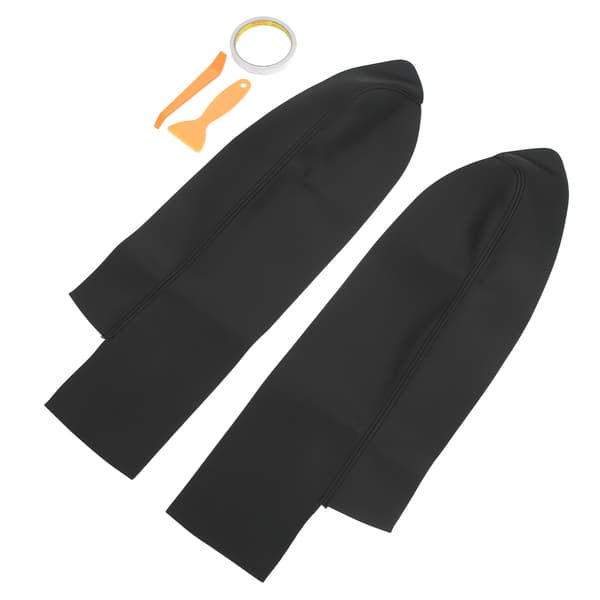 1 par dørpanel armlene deksel mikrofiber skinn bil interiør tilbehør erstatning for CRV 2007-2011 Svart