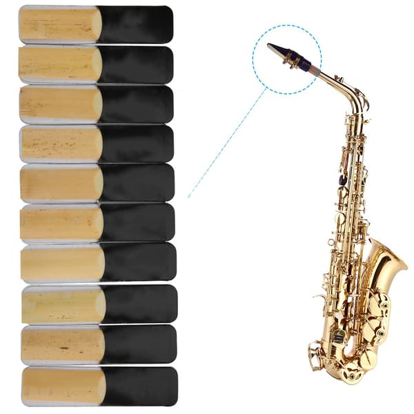 10 stk Tenor Saksofonrør Styrke 1,5 Erstatningssett Musikk Instrument Tilbehør
