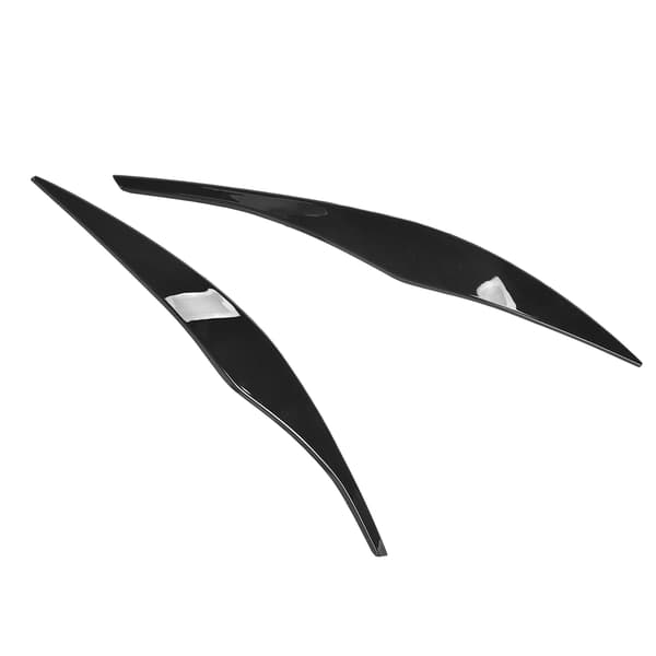 2 stk. Forlygte øjenbryn dækker bilens udvendige trim udskiftning til 3-serie E90 E91 Sedan Touring 2005-2012 Glans sort
