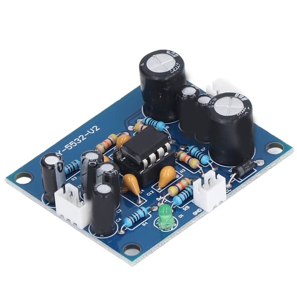 PCB Forforsterkerkort Enkelt Strømforsyning Frontpanel Dobbel Design 5x Forsterkning 12-35V