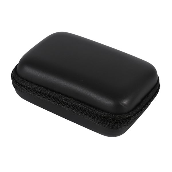 Mini Opbevaringstaske Bærbar Organizer Etui til Hovedtelefoner USB Drev Datakabel Sort