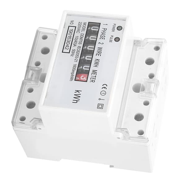 Enfas 4P LED DIN-skinne Energimåler DDM75S 10-40A Strømforbruk Wattmåler