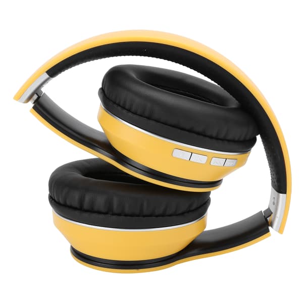 Vikbart Trådlöst Bluetooth Stereo Sportheadset Radio Läge Gul