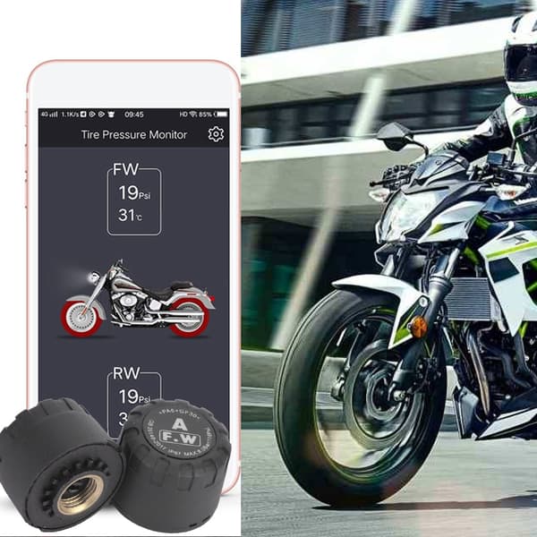 2. Motorcykel Bluetooth TPMS Dæktryksovervågning Ekstern Intern Sensor IP67