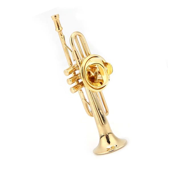 Form Brosch Kvinnor Klänning Klämma Musikinstrument Presentförpackning