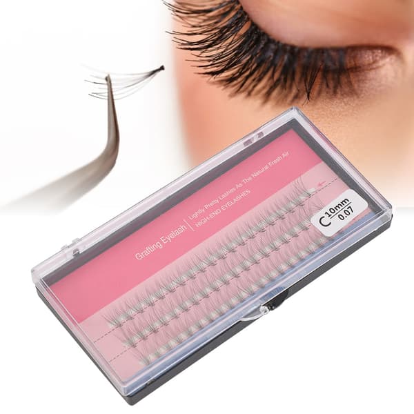 60 individuelle klynge-vippeextensions 0,07 mm 10 mm vippeextensionsværktøj