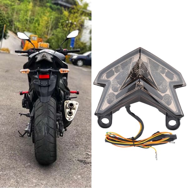 Kawasaki Z800 2013 2014 Sort LED Baglygte Bremselys Blinklys