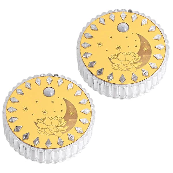 Oppladbar bevegelsessensor LED vegglampe magnetisk festet nattlys krystalldekor stemningslampe 2 2 loading