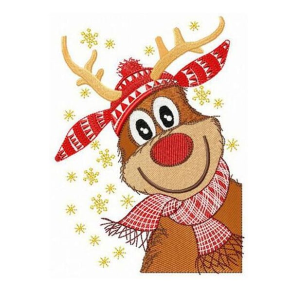 Diamantmaleri af Santa Elk-serien (30*40 cm) K