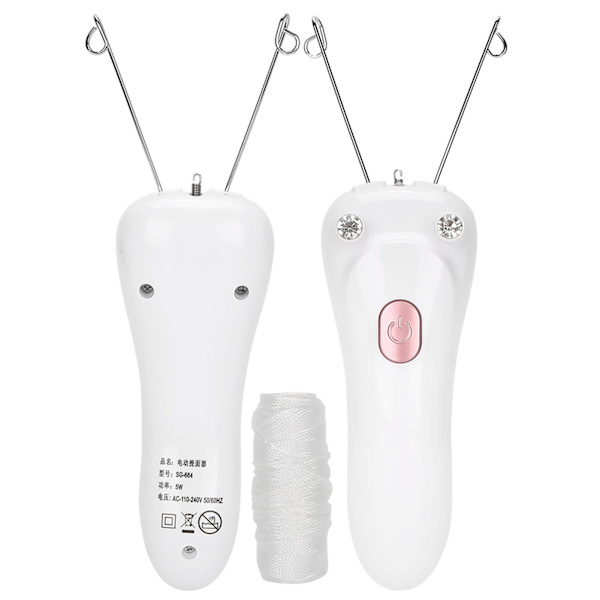Elektrisk Bomuldstråd Epilator Hårfjerner USB Opladning Pink