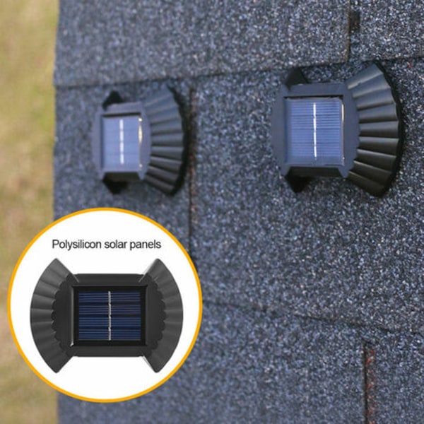 Utomhus Solar Lanterns Lamp, Liten 2LED Shell Vägglampa