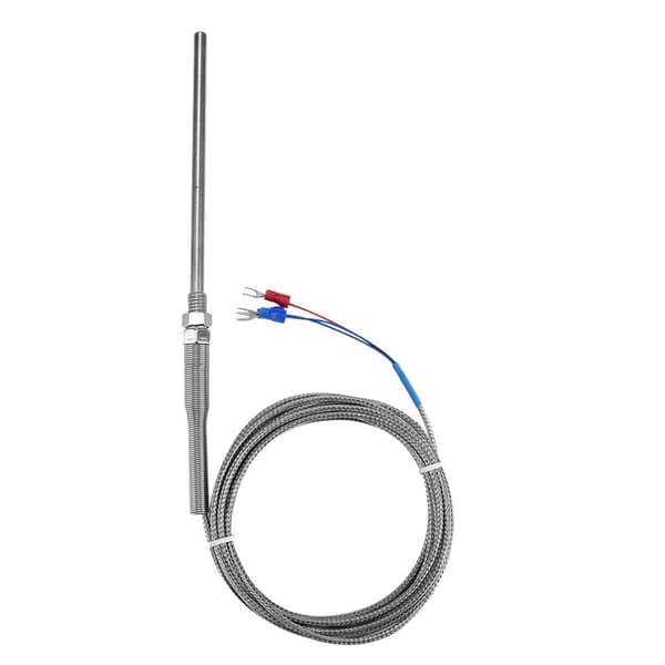 M8 Gänga PT100 Platinamotstånd Termoelement 100mm Sond Temperatursensor Kabel 0-400℃ 3m