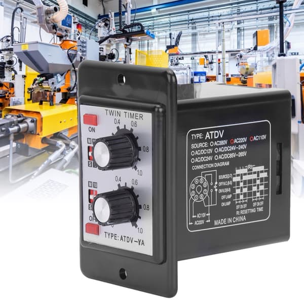 Vred Kontroll Tidsbryter Relé Timer ATDVYA AC 110V 220V 50 60Hz
