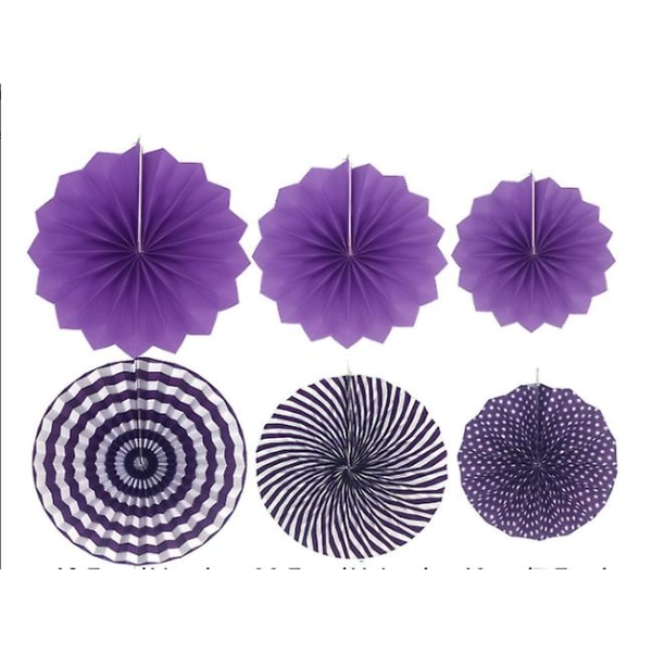 Paperituulettimen set, Purple Stripes 6 kpl