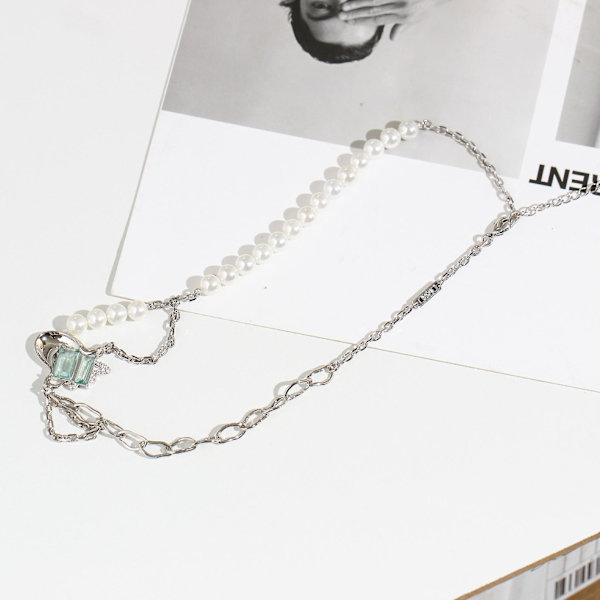Halskæde Pearl Connect Crystal Fashion smykker Ac7126
