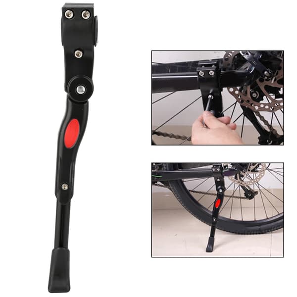 Justerbart cykelstøtteben i aluminiumslegering, sort