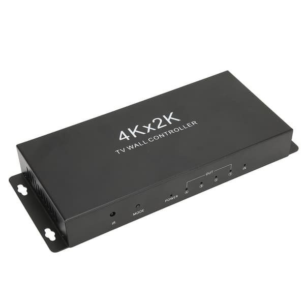 HD Multimedia Interface 1 inn 4 ut 4K videoprosessor TV-veggkontroller PC bærbar PC 100–240 V EU-plugg