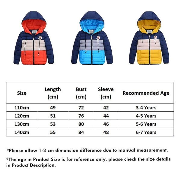 Bomuldsjakke til børn, orange, 140 cm