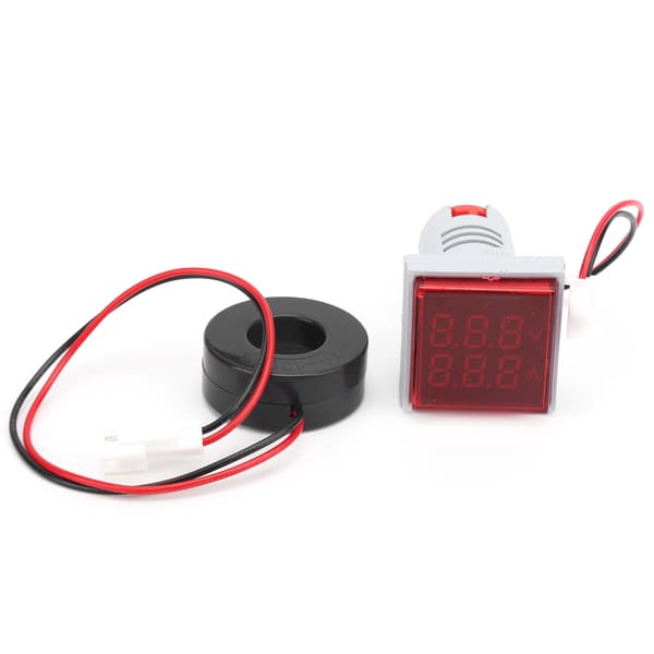AD16 22FVA 2i1 Voltmeter Amperemeter Spændingsstrømstester Rød Indikator