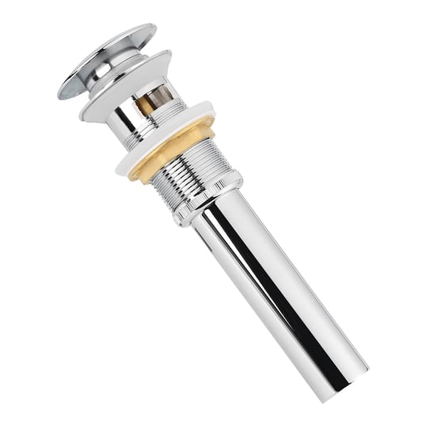 Chrome Solid Brass Pop Up Avløpsstopper for Kjøkken- og Badvask med Overløpshull