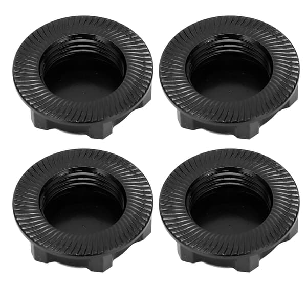 Svart 17mm Lättvikts Aluminiumlegering Hex Låsmutter Dammtät för 1 8 RC Bil