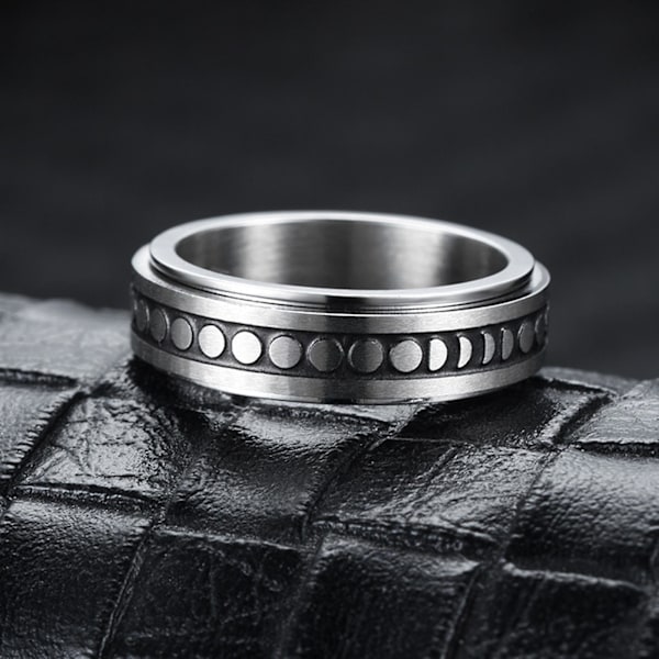 Men Finger Ring Utsökt Hip-hop Style Roterbar Portabel Knuckle Ring För fester A US 7