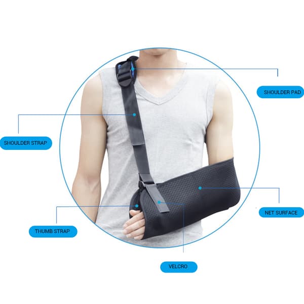 Andningsbar armsele Lättviktsstöd för bruten arm, axel, handled, armbåge