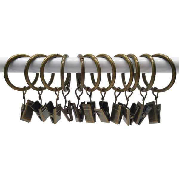 Gardinspänne Krok Gardinklämma (3,0 rader × 32 mm innerdiameter 50 stycken)