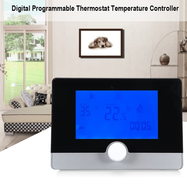 Programmerbar termostat temperaturregulator veggmontert kjele varmesystem hvit