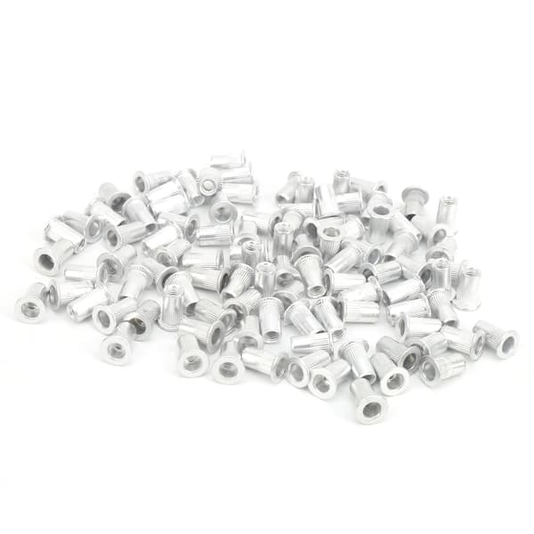 Aluminium Flat Head Vertikale Trekknaglemuttere 100 stk
