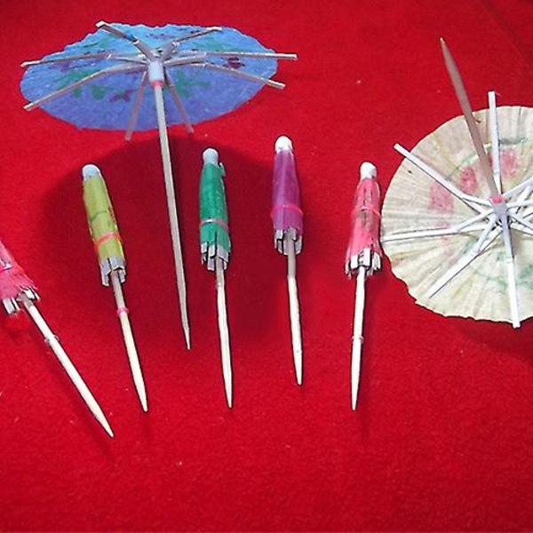 2 x 50 kpl Paperiset Cocktail-aurinkovarjot Mini Sateenvarjot Juomakorut Hääjuhlatikut