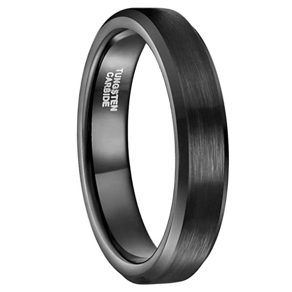 Bröllopsförlovning 4mm Tungsten Carbide Band Ring Män Kvinnor Finger Smycken Present US 11