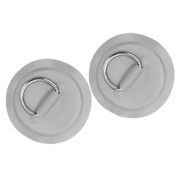 Grå D-ring Pad Patch PVC Uppblåsbar Båt Flotte Kanot Kajak Surfbräda Fästband