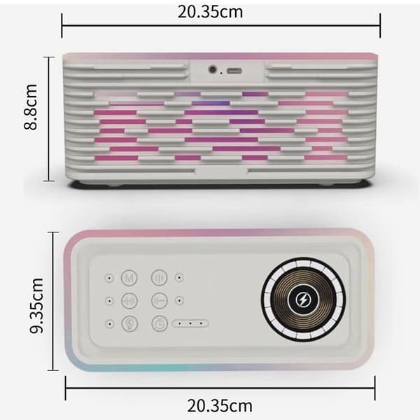 Kompakt Bluetooth-kompatibel högtalare för resor, White Noise Machine med Bluetooth-kompatibel, perfekt present Black